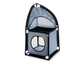 Torre para gatos de canto em metal e poliéster cinza WELLHOME