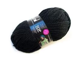 Lã muito grossa ideal para iniciantes Top 501 Preto - Plassard