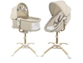 Louna Multifuncional 4 em 1: Berço Balanço Elétrico Cadeira Alta Transat. BEBE2LUXE