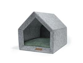 Casota Pethome Ecological Dog Kennel REXPRODUCT (Cinzento Claro E Verde Claro - M)