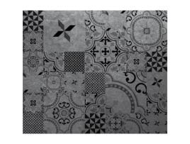 Splashback adesivo em imitação de metal alumínio - CPM - L. 70 x l. 60 cm - Preto - Contemporâneo - Design - Cozinha