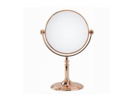 Espelho de mesa maquiagem acessório de banheiro dourado mulher 6 27cm 69414