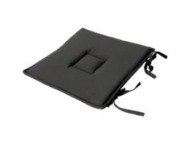 Almofada de Algodão Plana Lisa com Presilha para Cabelo e Laços Preto 40 X 40 Cm IDEKO