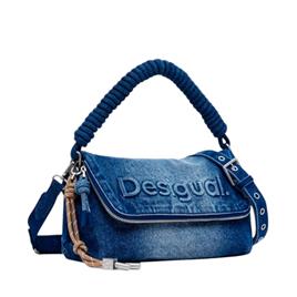 Desigual BOLSO HALF LOGO DENIM VENECIA 3.0, Azul - Ref.