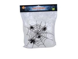 Decoração de Halloween - Teia de Aranha 30 Aranhas - Preto