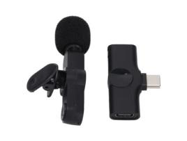 Microfones clip-on Garosa Microfone de lapela sem fio Mini Tipo C Microfone de gravação de áudio e vídeo para Android GAROSA