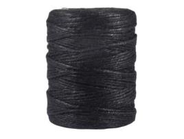 Linha de juta, 3 vezes, 3,5mm ø, preta, carretel de 280m cor