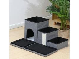 Escada multifuncional dobrável de 3 etapas para gatos e cães BRAWDRESS