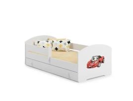 Cama de criança 140 x 70 com gaveta, colchão e estrado incluídos Kobi Luk Racing car
