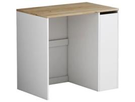 Armário para máquina de lavar Oskar-Store Viktor, Branco, 93,5 x 88,5 cm com 3 compartimentos