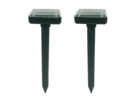 2pcs Solar Mole Repeller Ultrasonic Gopher Snake Roedor Hunter Armadilha para pragas domésticas WINOMO