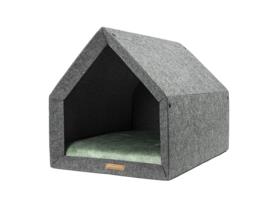 Canil Ecológico para Cão e Gato REXPRODUCT Pethome (Cinzento Escuro e Verde Claro - Tamanho S)