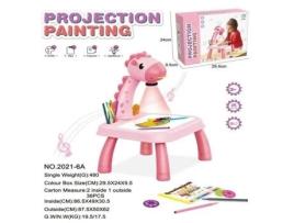 Desenho - Gráficos, mesa de desenho infantil, projetor Led, quadro de pintura artística, escritório, ferramentas educacionais - Tipo Rosa 2 S/MARCA