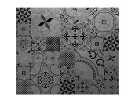 Splashback adesivo em imitação de metal alumínio - L. 70 x l. 40 cm - Preto - CPM - Contemporâneo - Design - Adulto