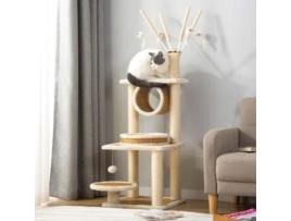 Estocado na Europa! Pequena árvore para gatos, 124 cm Cat Play Tower House Centros de atividades para arranhar para gatos OUTAD