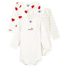 Petit Bateau Lote de 3 bodies, 3 meses-3 anos