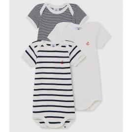 Petit Bateau Lote de 3 bodies, 3 meses - 3 anos