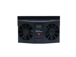 YESCUSTOM Ventilador de exaustão de carro movido a energia solar - Ventilador de radiador de carro com saída de ar dupla preto YESCUSTOM