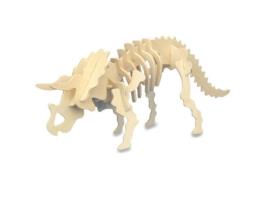 Kit de construção em madeira FSC - QUAY - Triceratops - Para montar você mesmo - Para crianças a partir de 5 anos