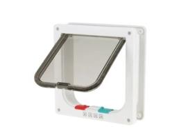 LEH Nova aba eletrônica para gatos com microchip, 4 portas com fechadura para cães gatos pequenos QIILU