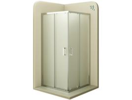 Cabine de Duche MOMENTS OF GLASS Diana 70x100x190 cm c/ Portas de Correr, Perfis Cromados e Vidro Fosco