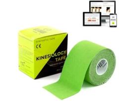 Kalahari 1 X Rolo De Fita Kinesiológica Profissional Com E-Book De Aplicações - Synthetic Kinesiology Tape Para Melhor Adesão E Resistência À Água