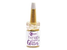 Skin glitter - Dourado - Frasco de 7 ml - Branco - Adulto