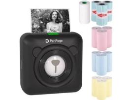 BIR21286-PeriPage Mini Bolso BT Impressora Térmica Imagem Etiqueta Memo Ticket Impressora De Papel 12 Rolos YWEI