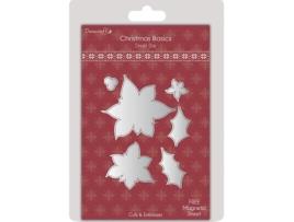 Matriz de corte (Die) Dovecraft Poinsétia de Natal 6 peças - Dovecraft cor