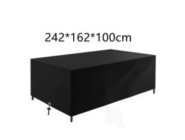 Capa para móveis de jardim ao ar livre, mesa de jardim e capa para cadeira, capa para móveis retangulares 210D, 242 162 100 cm. S/MARCA