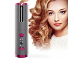Ferro de ondulação modelador de cabelo automático sem fio ferro de ondulação cerâmico 150-200 ° c, vara de ondulação de carregamento usb LOVEBAY