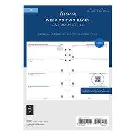 Filofax Recarga Organizador Personal - Multilínguas, 210 x 148 mm, 64 Folhas