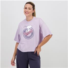 T-shirt Snoopy - Roxo - T-shirt Mulher Peanuts tamanho M