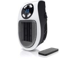 Mini termoventilador cerâmico 500W - Mini termoventilador com controle remoto - Temporizador 1 a 12 horas - Termostato 15° a 30° BRANDSON