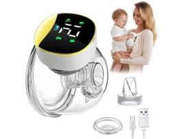 Bomba tira leite elétrica com modo de massagem, tela sensível ao toque LED, 4 modos (12 níveis de sucção) recarregável, confortável XPREEN