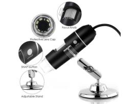 Microscópio digital USB YOPOTIKA X1000 com 8 LEDs, zoom 50-1000X e compatibilidade com Android/Win/Mac YOPOTIKA