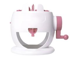 Máquina de tricô manual multifuncional, máquina de tricô de lã diy, rosa LAANCOO