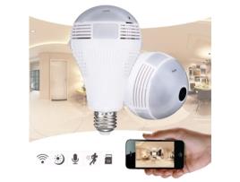Lâmpada de câmera HD de 128 GB, câmera de vigilância WiFi 960P, detecção de movimento de visão noturna IP oculta com manual francês TANBABY