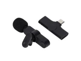 Dioche mini microfone sem fio fornece microfone de lapela sem fio mini tipo c clipe no microfone de gravação de áudio e DIOCHE