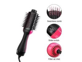 Escova de ar quente LEEGOAL rosa 3 em 1 alisador de cabelo iônico negativo de alta potência para salão de beleza LEEGOAL