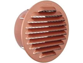 Grelha de ventilação redonda L 125 cobre - LA VENTILAZIONE - Rede Antiinsetti - Passagem de ar 46,3 cm²