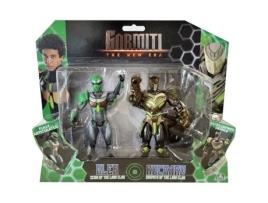 Caixa de figuras - GORMITI - Scion e Gormiti associados à Terra - Glen e Rockard - 15 cm - a partir de 4 anos - GRV193