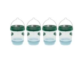 Armadilha para Moscas, Vespas e Mosquitos Apanhador Anti-Insetos, Vespas Solar com Luz LED - Conjunto de 4 GARDIGO