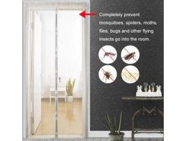 Cortina de porta magnética anti-mosquito de verão 80210cm branca OUTAD