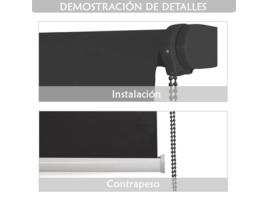 Estor MERCURY TEXTIL Preto (100 x 180 cm)