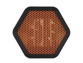 YUL Mini pequeno aquecedor elétrico de mesa portátil material de escritório doméstico preto 600 W (plugue UE 220 V) ARAMOX