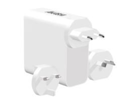 Carregador Principal Fichas Us Uk AKASHI Branco