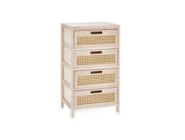Cómoda GIFTDECOR Rattan (Plástico - Natural)