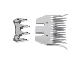 LUA - Tesoura de ovelha Lâmina Tesoura de ovelha Lâmina curvada 13 dentes Lã Clipper Pente Cortador Kit de acessórios VBESTLIFE