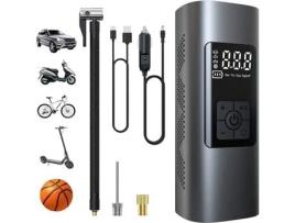 Mini bomba de ar elétrica Wistrue 6000mAh, compressor de ar portátil, inflador de pneus sem fio, 150PSI com display LCD digital, 11 SSS